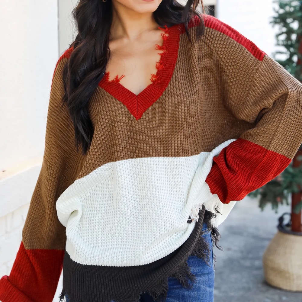 Dress Up Boutique Fringe Light Sweater